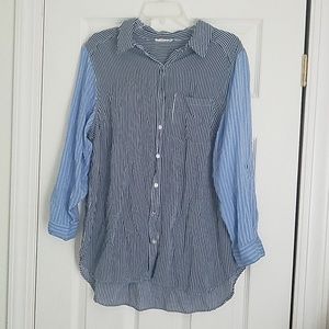 Striped Buttom down shirt size L